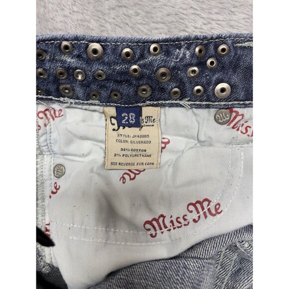 Miss Me JP42885 Bootcut Women's Embellished Studded Low-Rise Jeans Size 28 - Picture 12 of 15